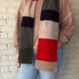 Rona Brushed Scarf - Red Combo