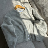 Amélie Alpaca Cardigan - Light Grey