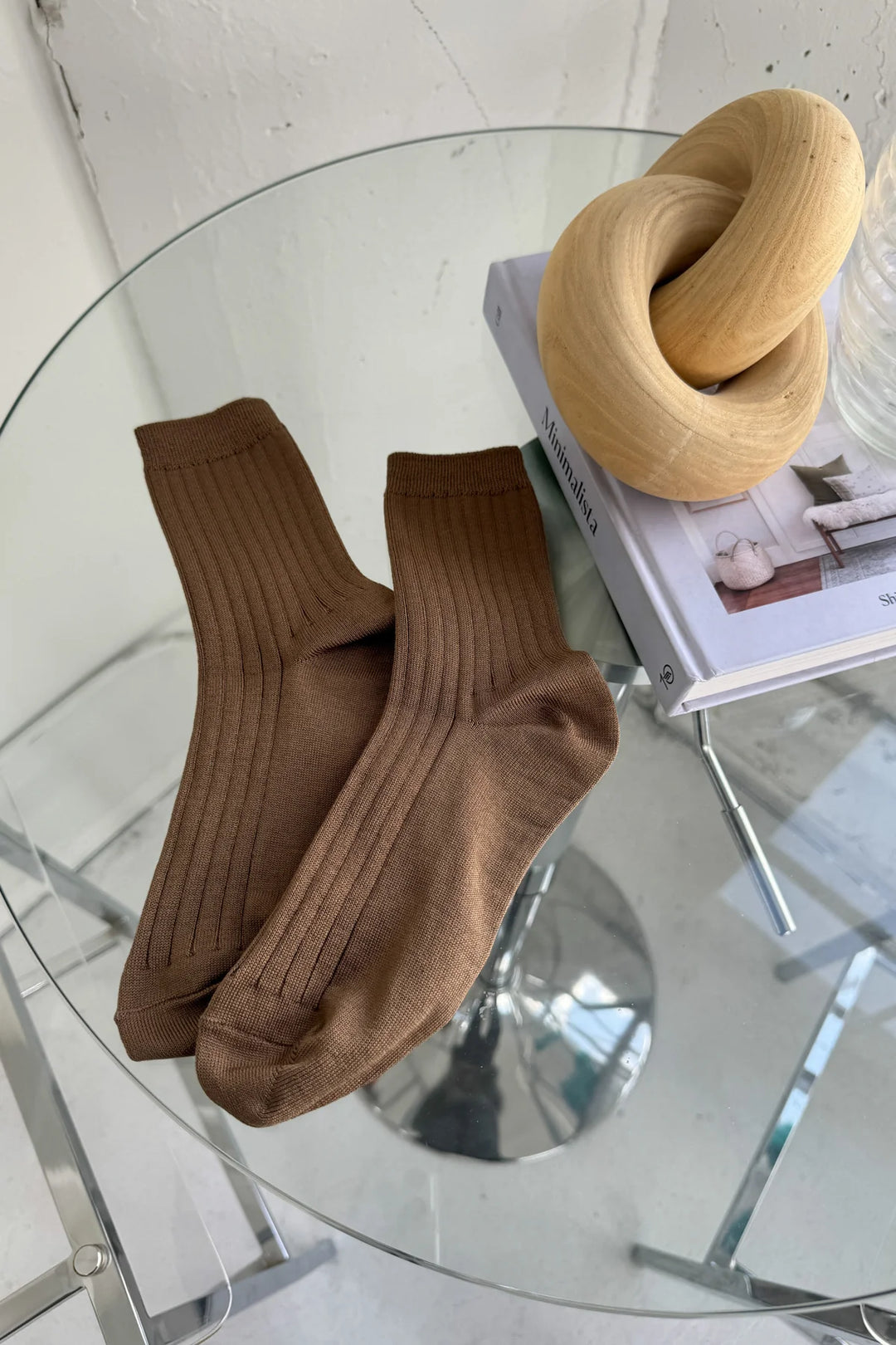 Her Socks -  Dark Tan