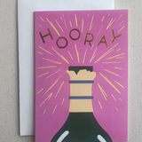 Hooray Champagne Card