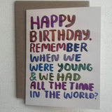 Remember When Birthday Card