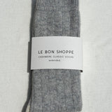 Extended Cashmere Socks - Grey Melange