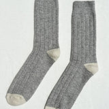 Extended Cashmere Socks - Grey Melange