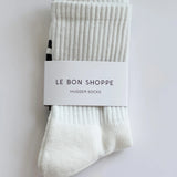 Hugger Socks - White / Black