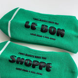 Hugger Socks - Kelly / Black