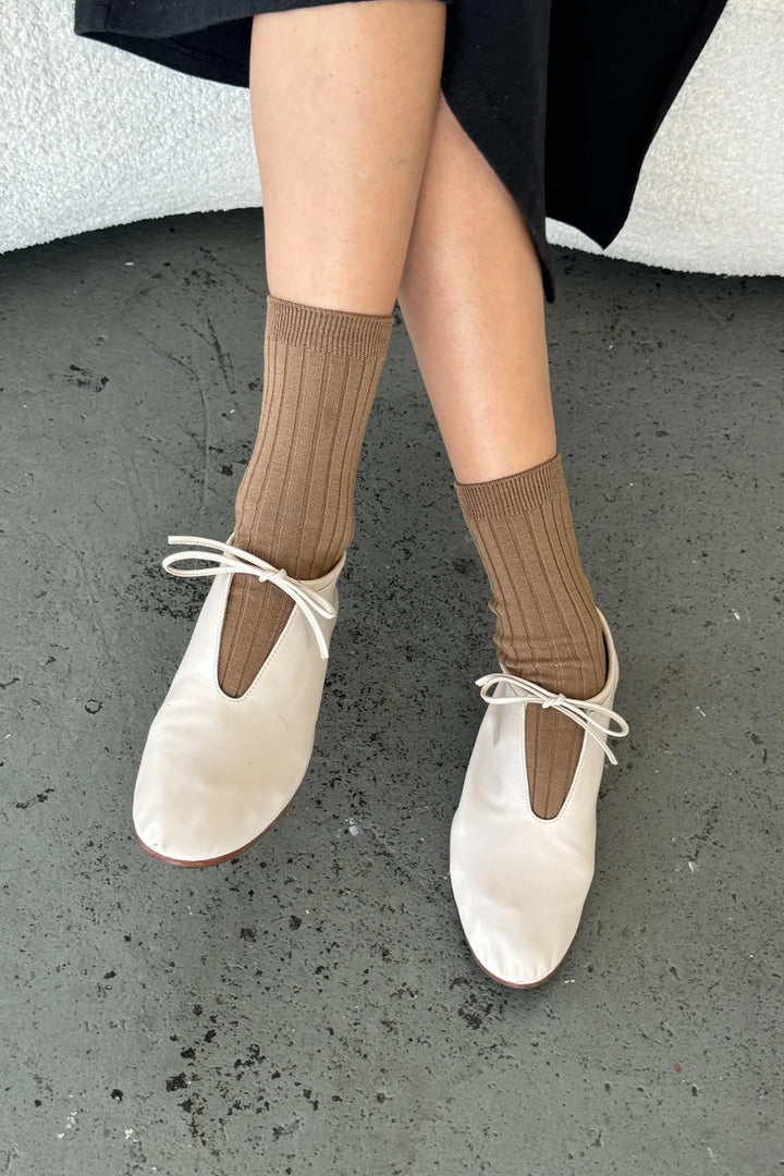 Her Socks -  Dark Tan