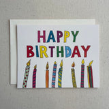 Colorful Candles Birthday Card
