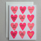 Conversation Hearts Card