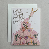 Champagne Fountain Wedding Card