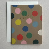 Rainbow Dots Birthday Card