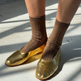 Her Socks - Dark Tan