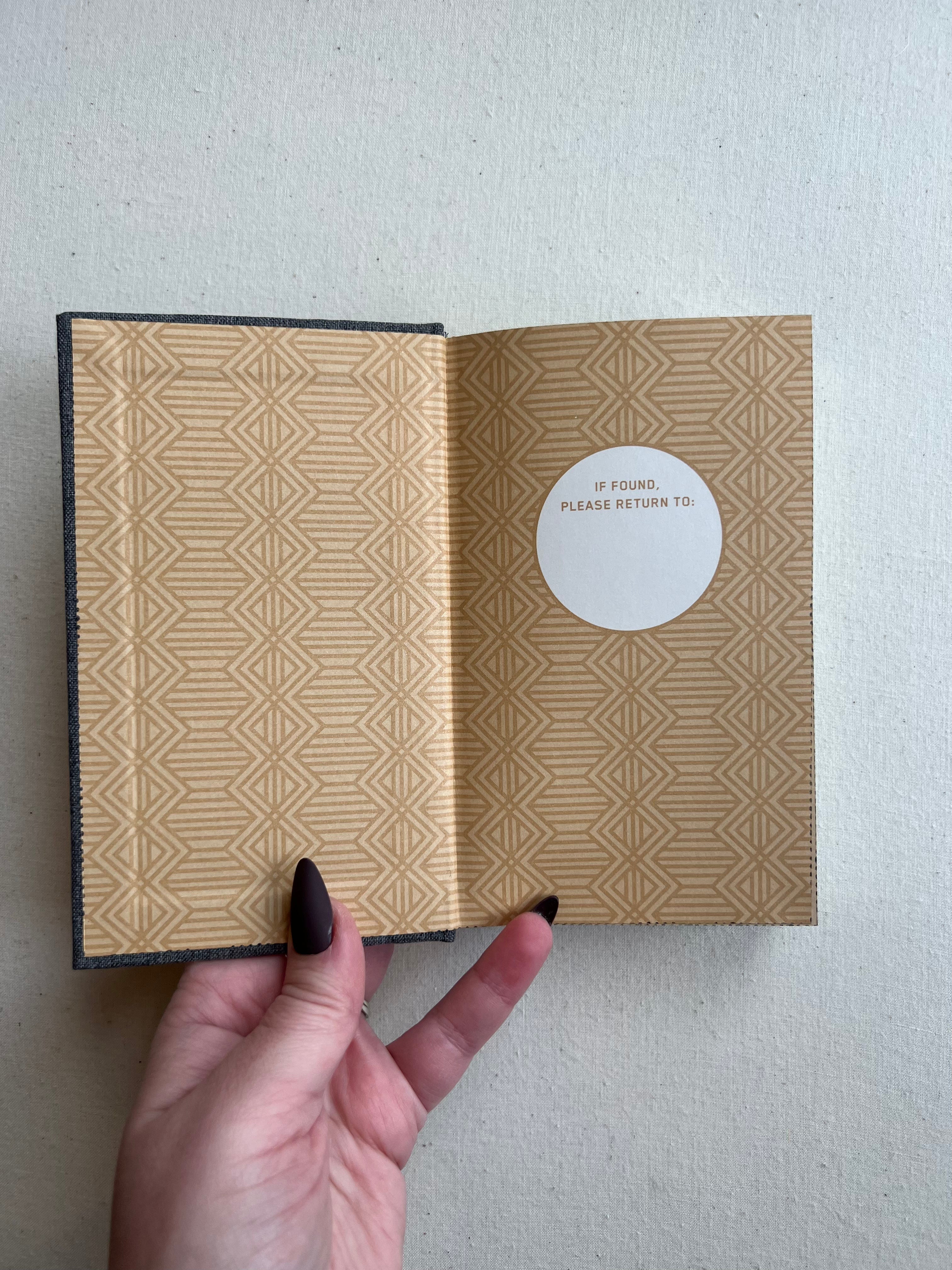 One Line A Day Journal - Charcoal Canvas