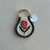 Patch Keychain - Poppy Flower