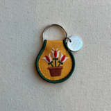 Patch Keychain - Potted Tulips