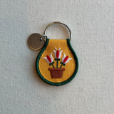 Patch Keychain - Potted Tulips