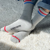 Extended Boyfriend Socks - True Grey