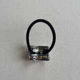 Mini Arch Metal Ponytail Hair Tie - Silver