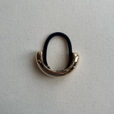 Wide Metal Ponytail Hair Tie - Gold