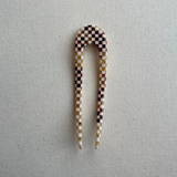 French Hair Pin - Tortoise Checker