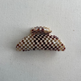 Midi Heirloom Claw - Tortoise Checker