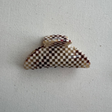 Midi Heirloom Claw - Tortoise Checker