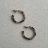 Mini Hoops - Blonde Tortoise