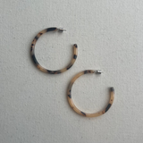 Large Hoops - Blonde Tortoise