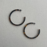 Large Hoops - Dark Tortoise