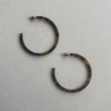 Large Hoops - Dark Tortoise