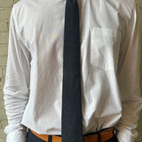 Speckled Wool Tie - Navy