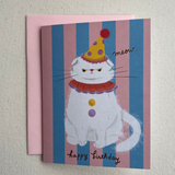 Clowny Cat Card