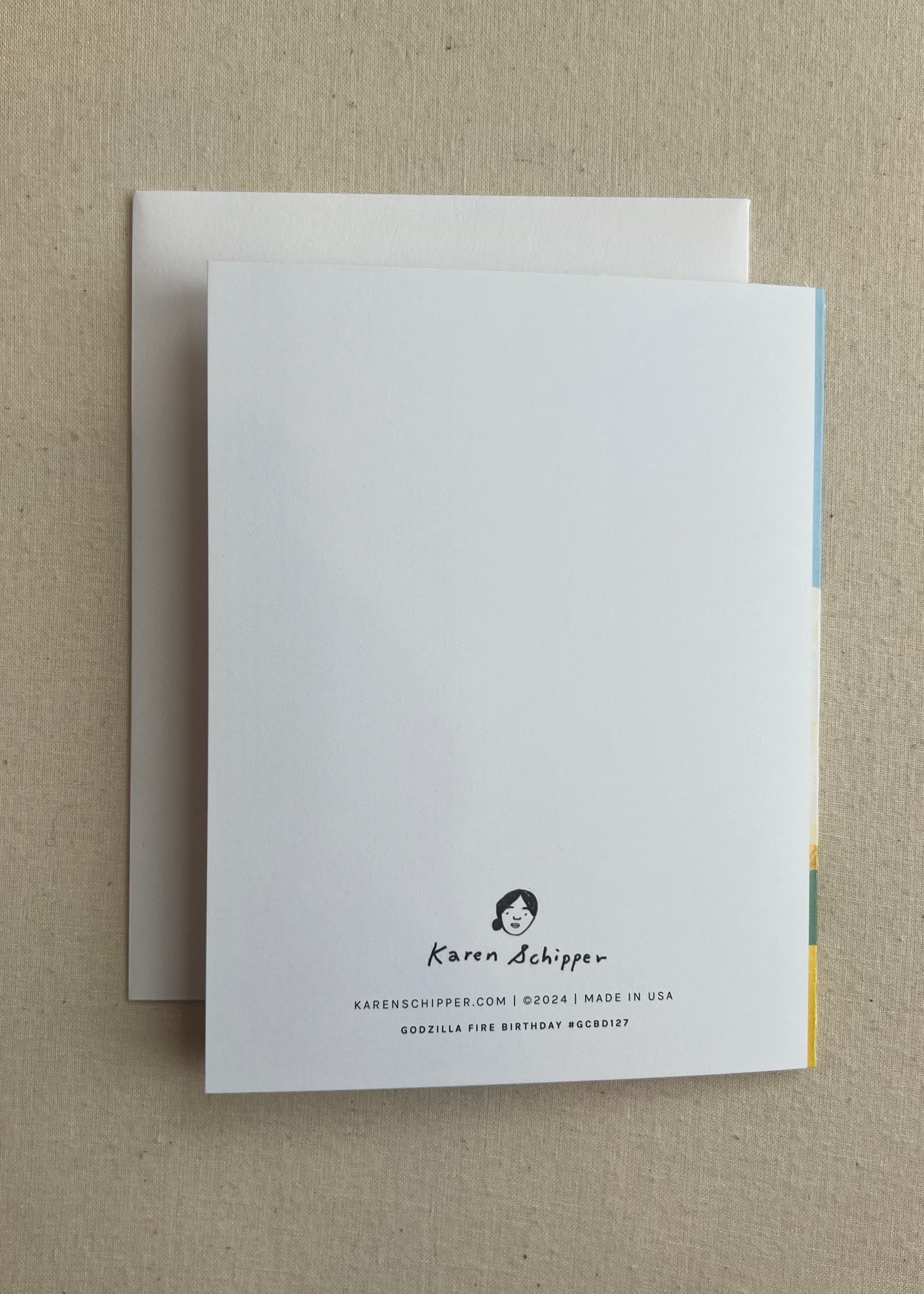 Godzilla Fire Birthday Card