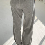 Pointelle Balloon Pants - Melange Grey