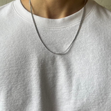 Flat Curb Chain - Silver