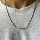 Flat Curb Chain - Silver