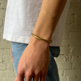 Diamond Flat Top Cuff - Brass