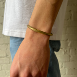 Diamond Flat Top Cuff - Brass