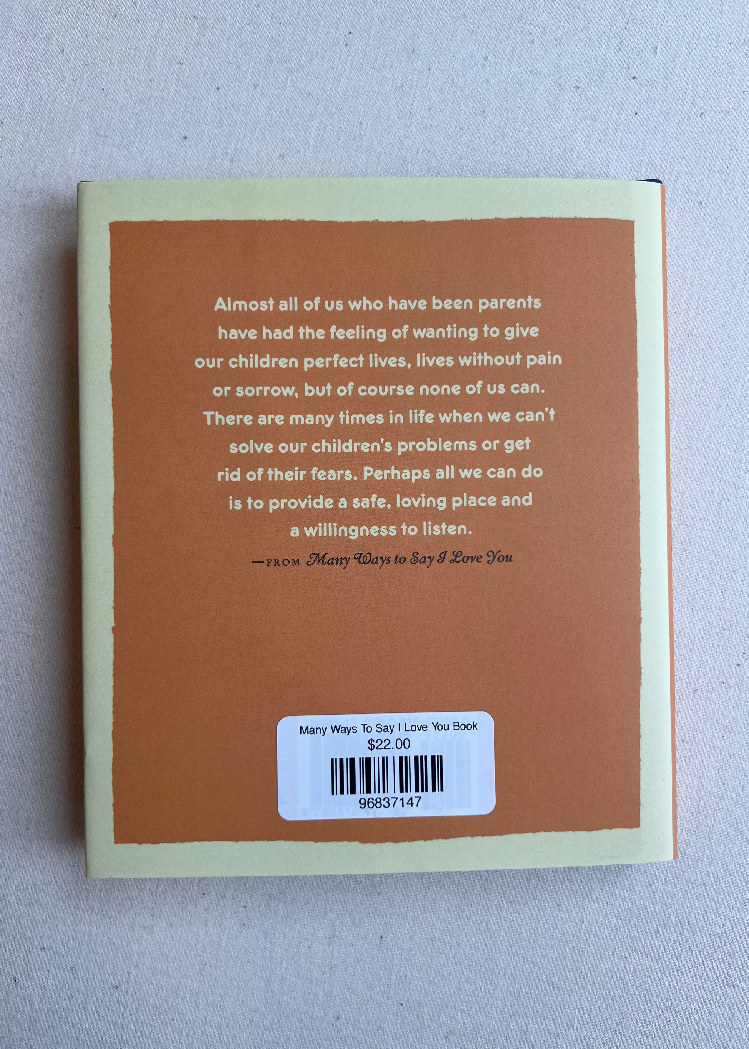 Many Ways To Say I Love You Book