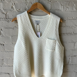 Archer Knit Vest - Vintage White