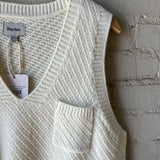 Archer Knit Vest - Vintage White