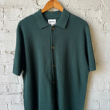 Textured Knit SS Shirt - Forest