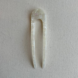 French Hair Pin - Opalite Shell Checker