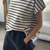 Manon Tee - Navy Stripe