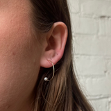 Balanced Pearl Hoop - Gold