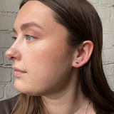 Chunky Bar Earrings - Silver