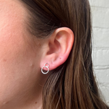 Links Of Love Stud Earrings - Silver