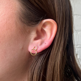 Links Of Love Stud Earrings - Gold