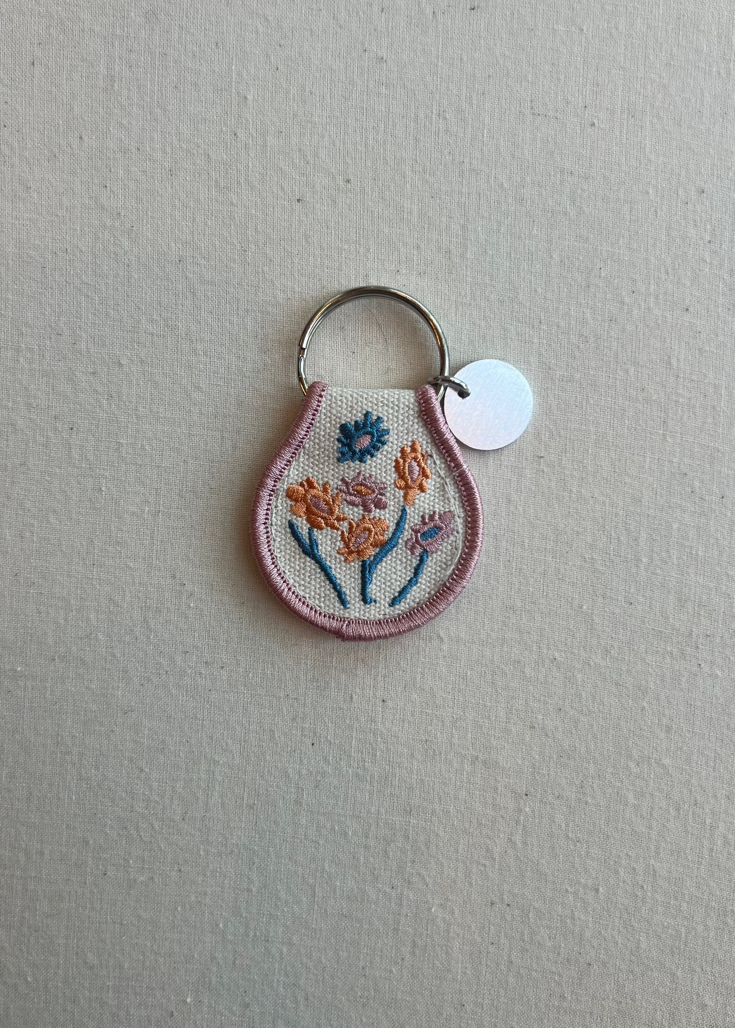 Patch Keychain - Pink Floral