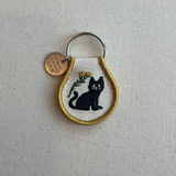 Patch Keychain - Black Cat