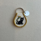 Patch Keychain - Black Cat